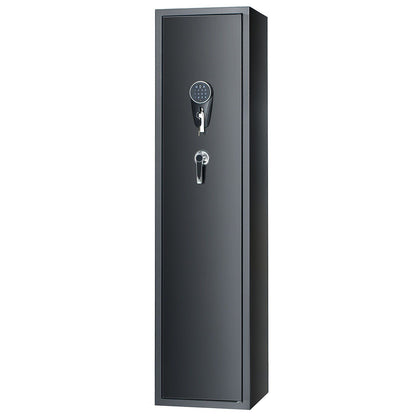 VEVOR 6 Gun Safe, Gun Security Cabinet with Fingerprint & Digital Keypad Lock, Gun Storage Cabinet with Built-in Storage Locker and Removable Storage Shelf for Pistols & Home Long Gun