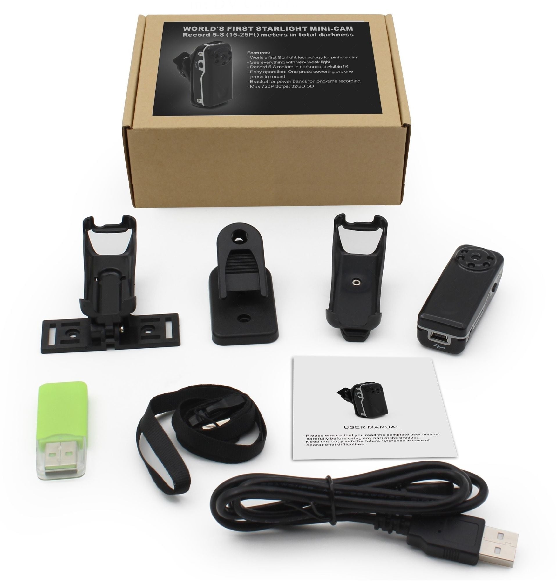 IR Mini Cam with Motion Detection - Video Recording Without Being There