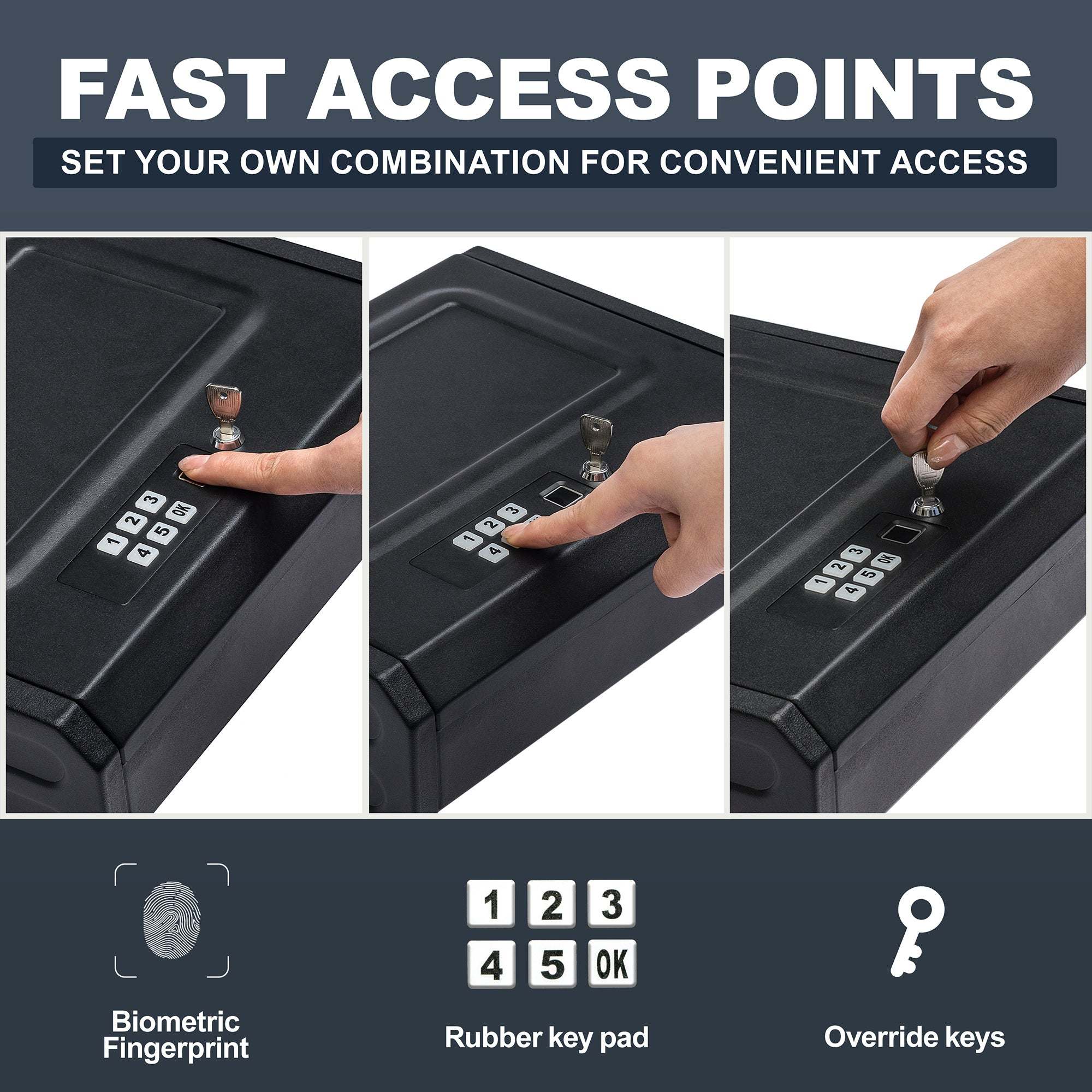 Biometric Quick Access Gun Safe - Gun Safe for Pistols